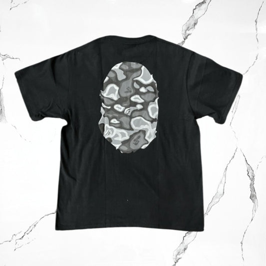 Bape Dot Camo Big Ape Head Black Grey T-Shirt - Urban Utility