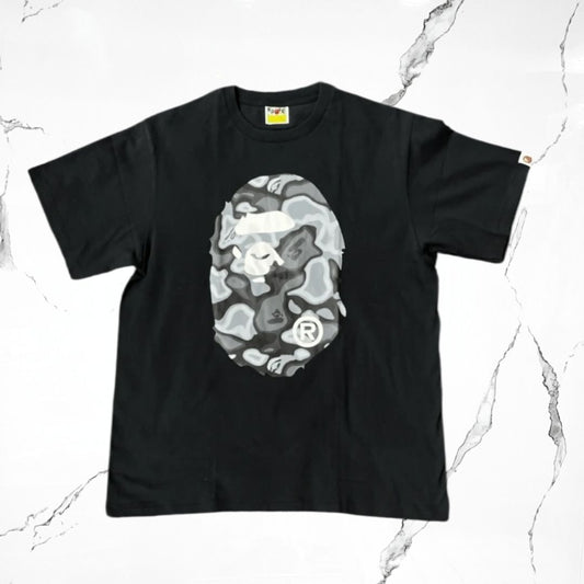 Bape Dot Camo Big Ape Head Black Grey T-Shirt - Urban Utility