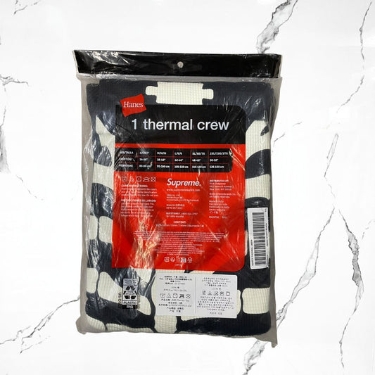 Supreme x Hanes Bones Thermal Crew Black Long Sleeve - Urban Utility