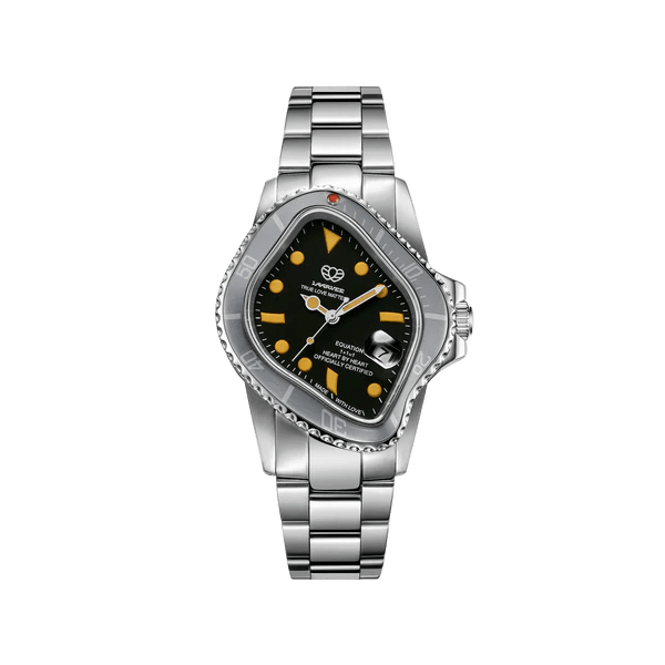 Laarvee White Silver Bezel & Black Dial Watch - Urban Utility