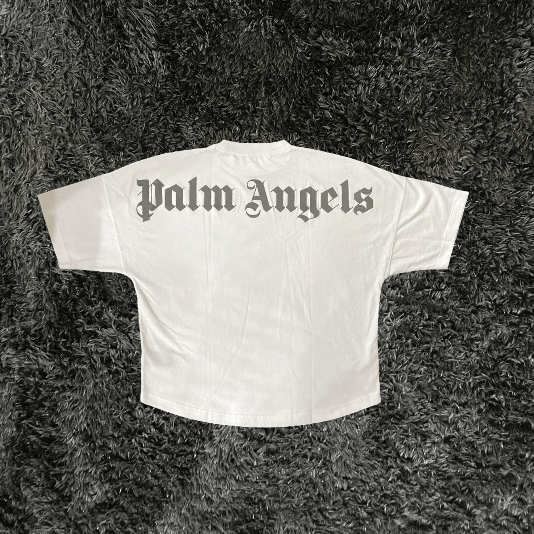 Palm Angels White Black Letters T-Shirt - Urban Utility