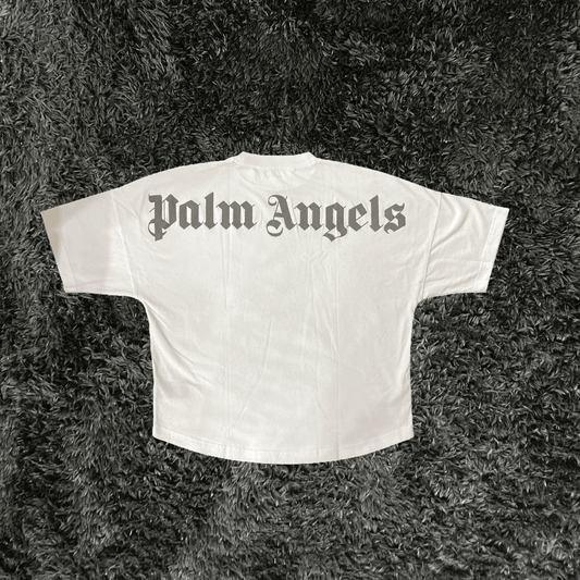 Palm Angels White Black Letters T-Shirt - Urban Utility