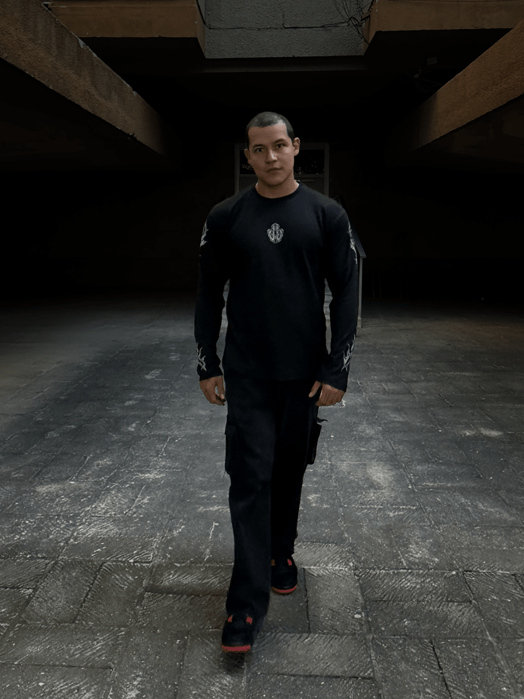 Urban Utility Waffle Chains Longsleeve Black - Urban Utility
