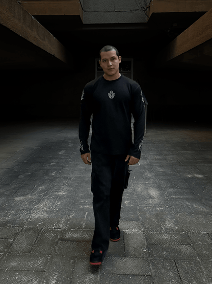 Urban Utility Waffle Chains Longsleeve Black - Urban Utility