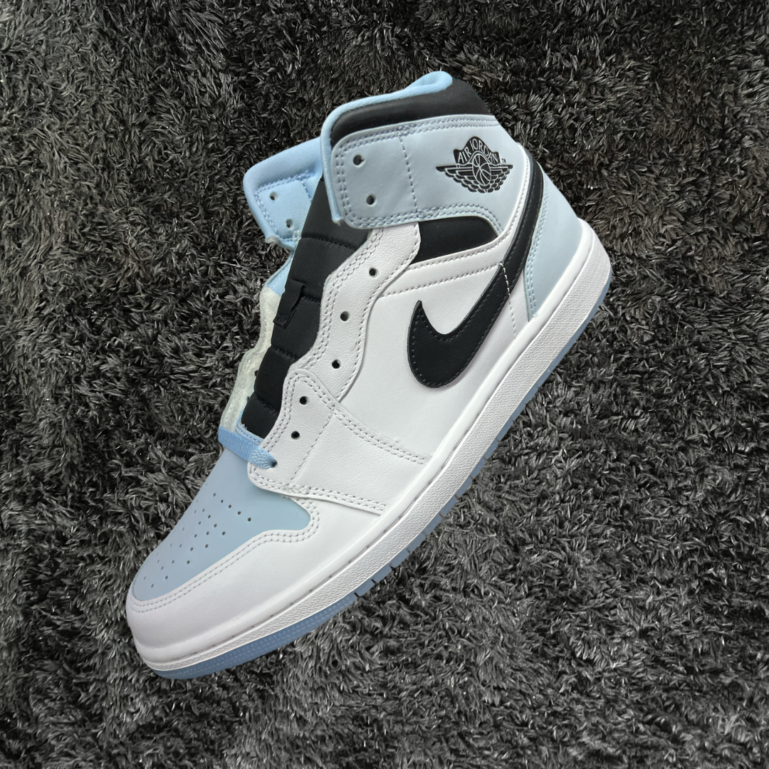 Jordan 1 Mid Ice Blue Black