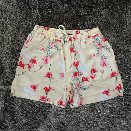 Represent Cream Flower Shorts