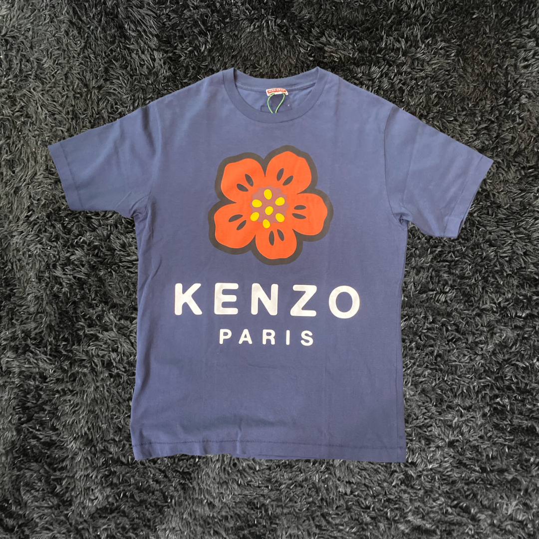 Kenzo Orange Flower Blue T-Shirt