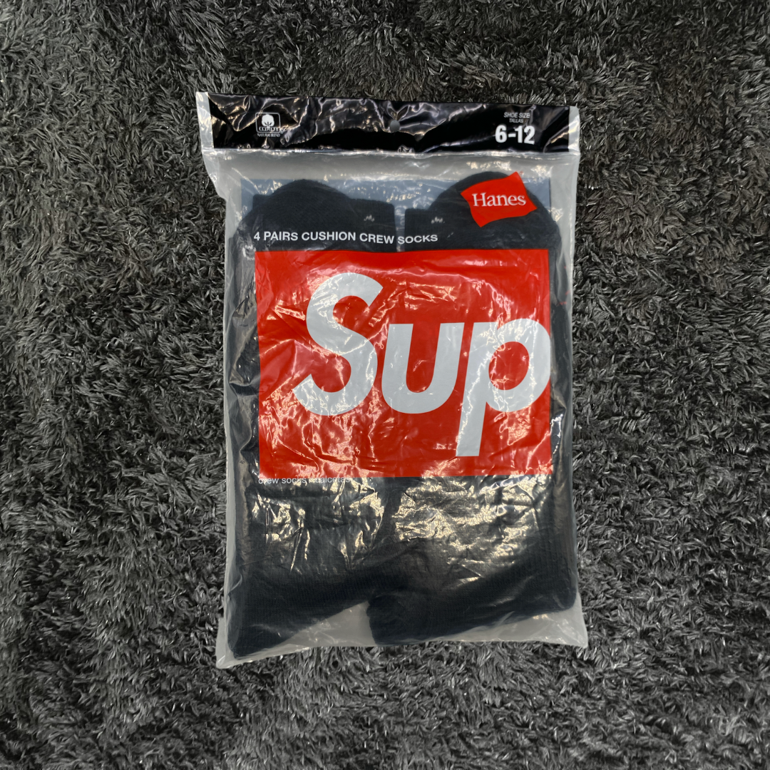 Supreme Black Socks (Set de 4 pares)