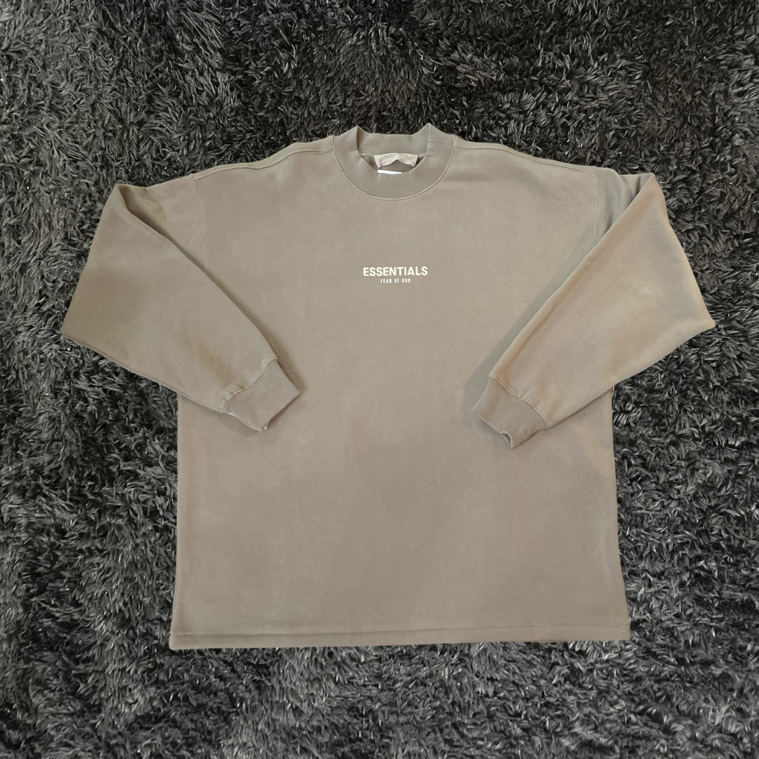 Essentials Taupe Crewneck Sweater