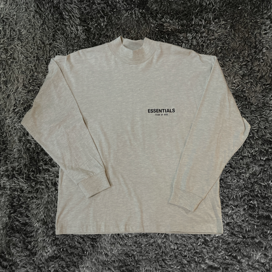 Essentials Long Sleeve Light Oatmeal Tee