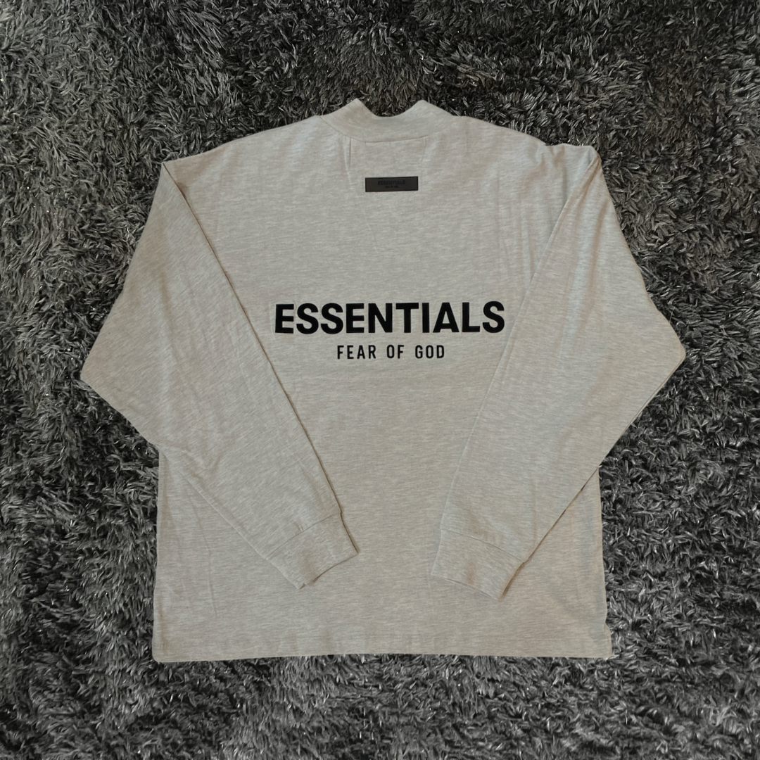 Essentials Long Sleeve Light Oatmeal Tee