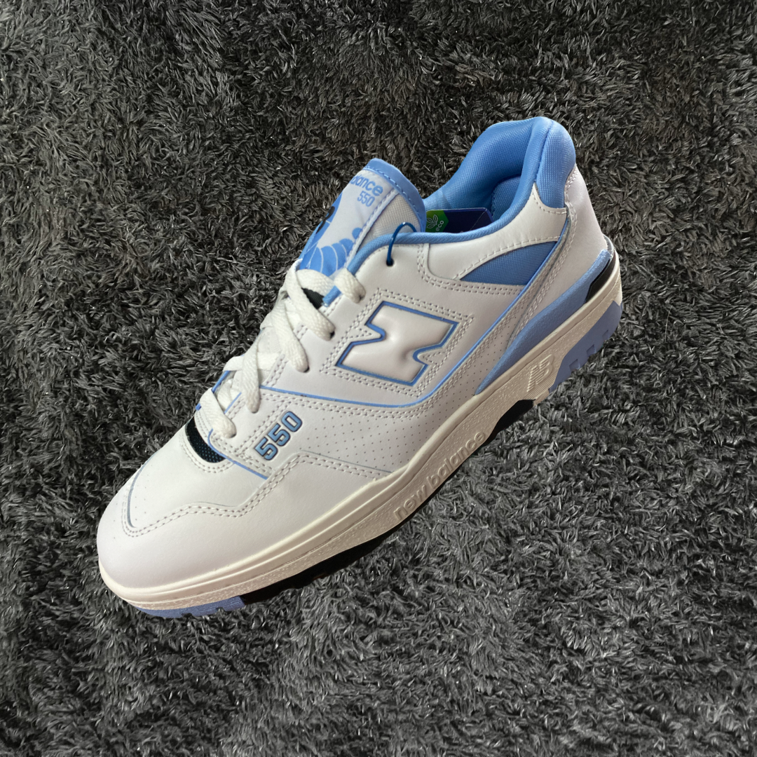 New Balance 550	UNC White University Blue