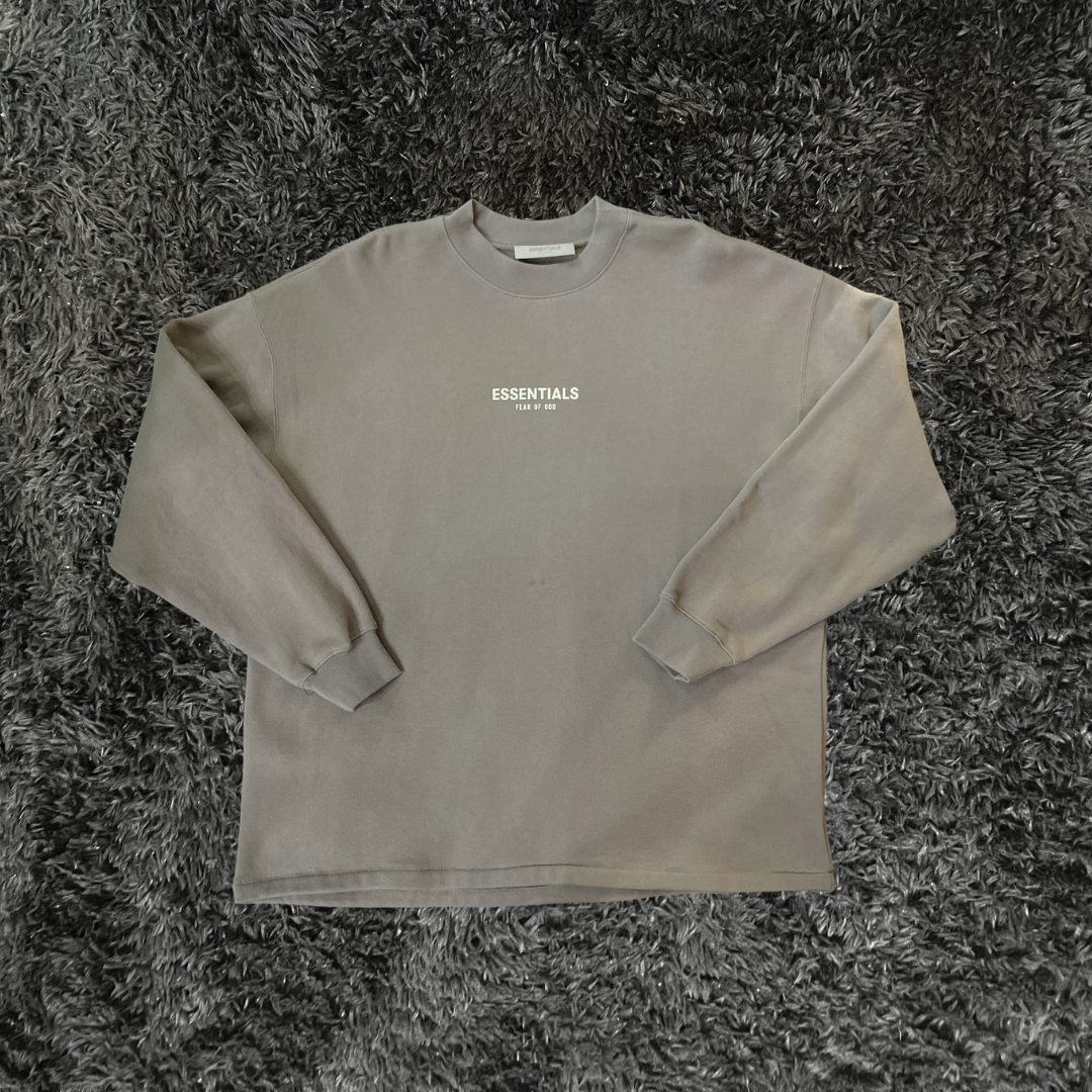 Essentials Dark Oatmeal Crewneck Sweater