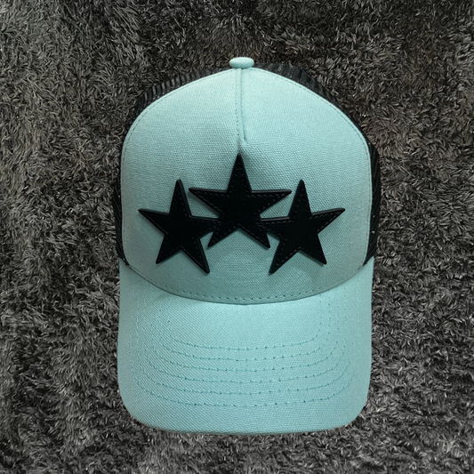 Amiri 3 Star Trucker Blue Cap