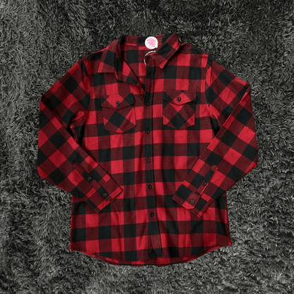 Anti Social Social Club Rack Flannel Red Black Long Sleeve - Urban Utility