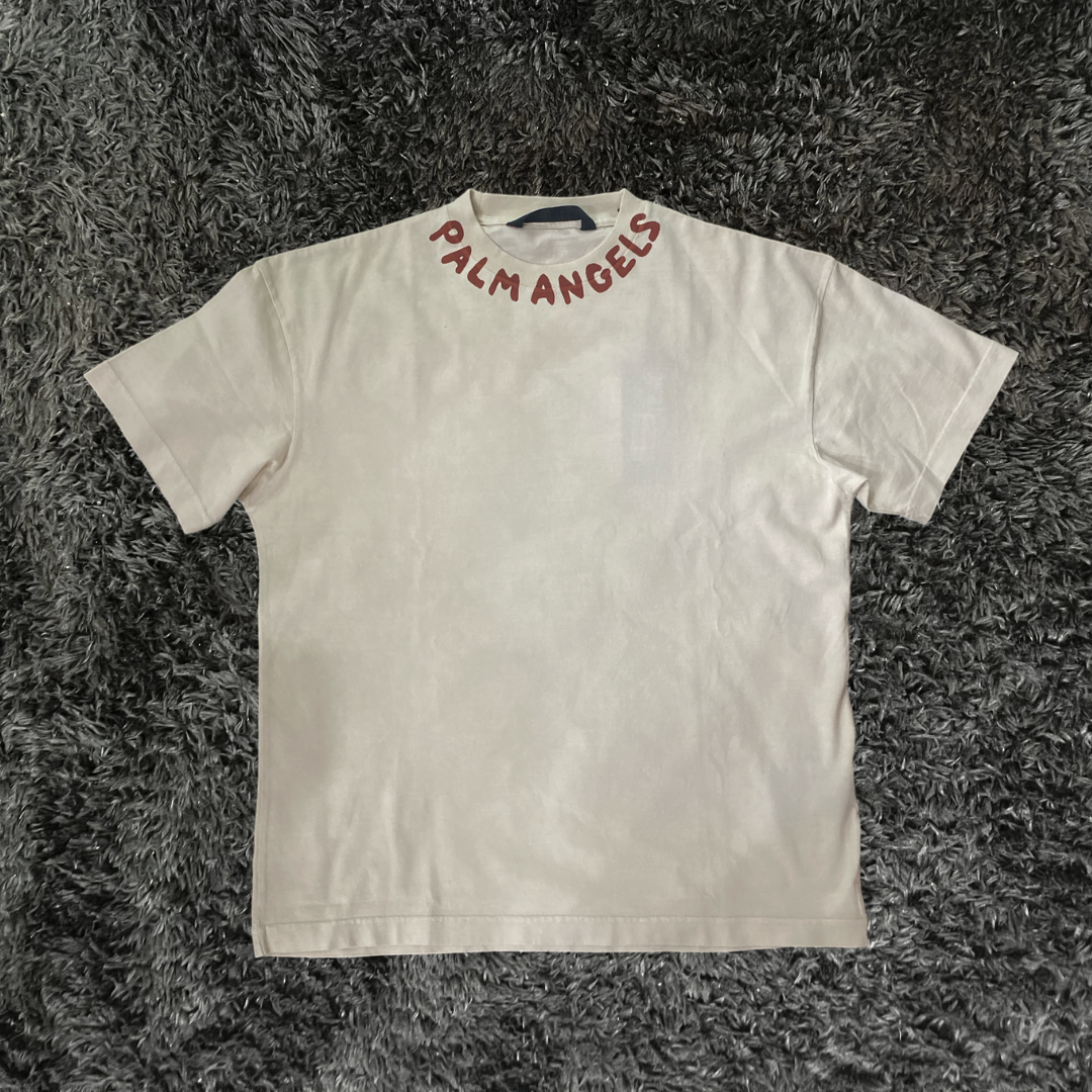 Palm Angels Beige Mit Logo T-shirt