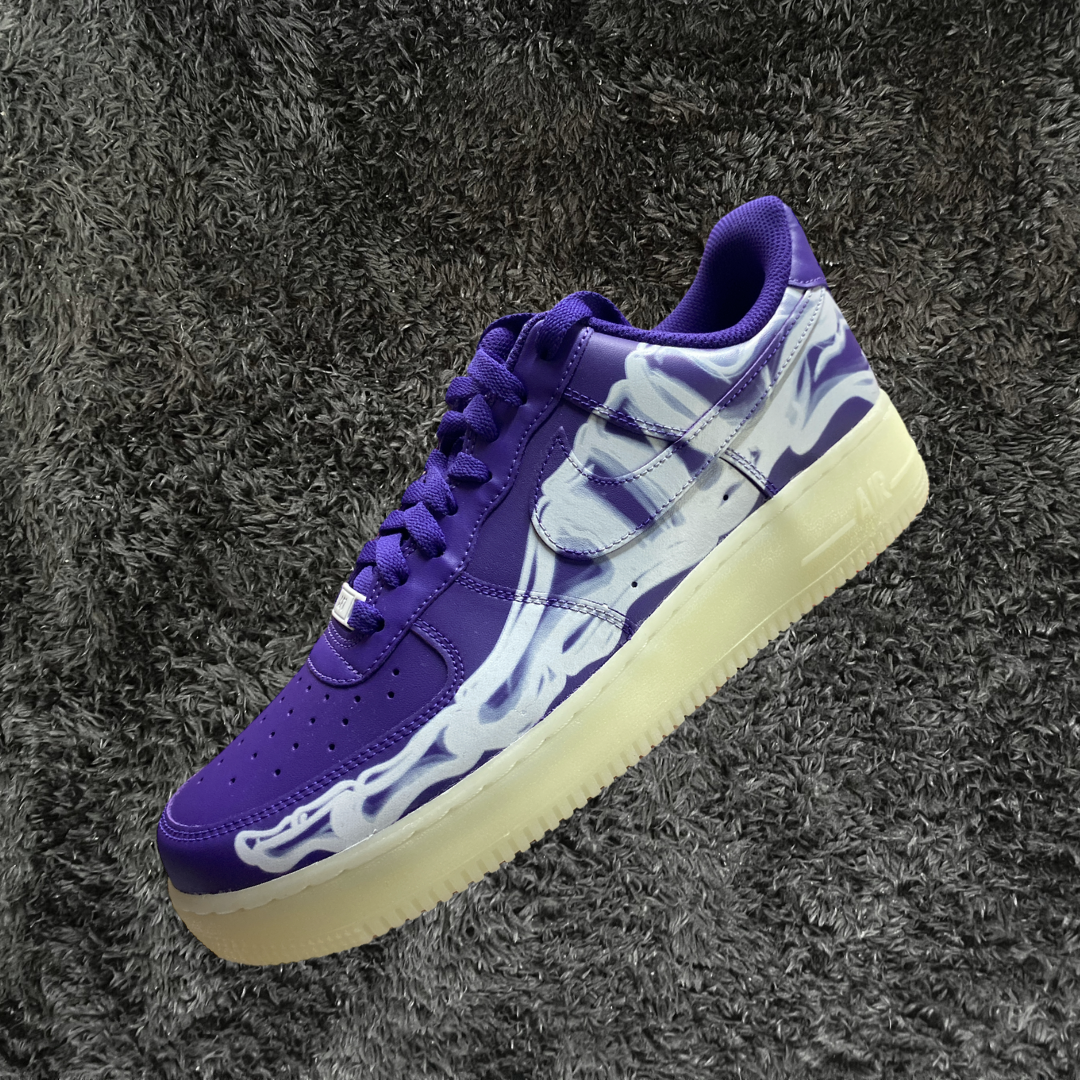 Air Force 1 Low Purple Skeleton (Sin Caja)