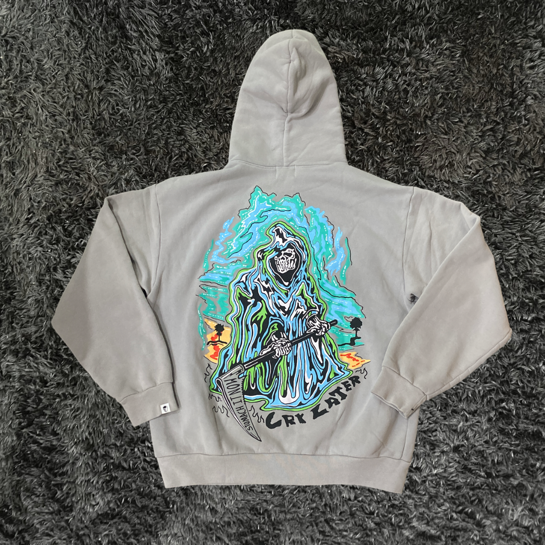 Warren Lotas Cry Later Grey Hoodie