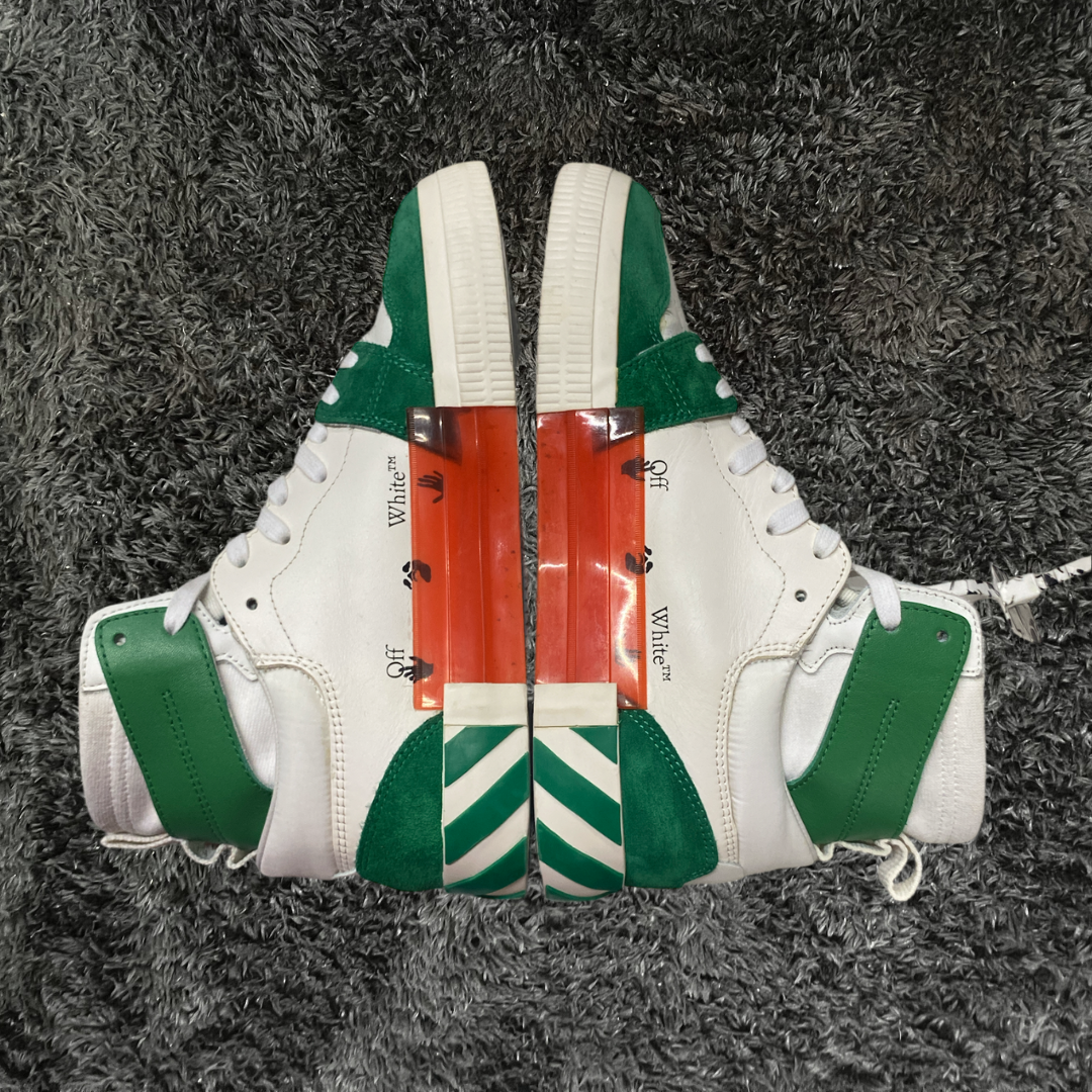 Off White High Top Vulcanized Green (De Uso)