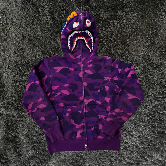 Bap Shark Purple Camo Hoodie (De Uso)