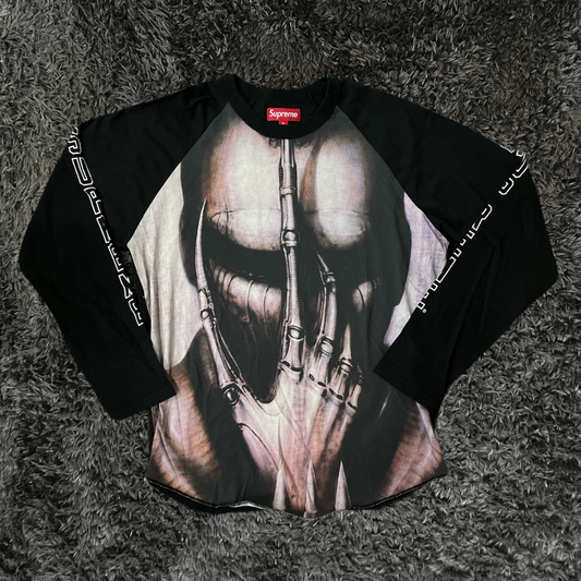 Supreme Giger Raglan Black Long Sleeve