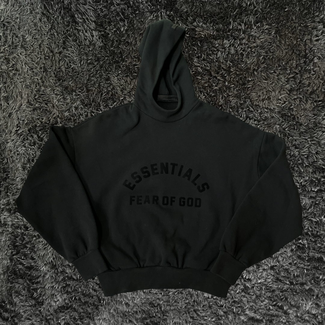 Essentials Jet Black Hoodie