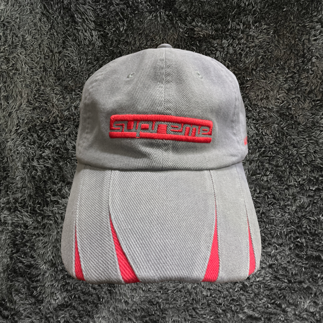 Supreme Jagged Visor Panel Grey Beige Cap