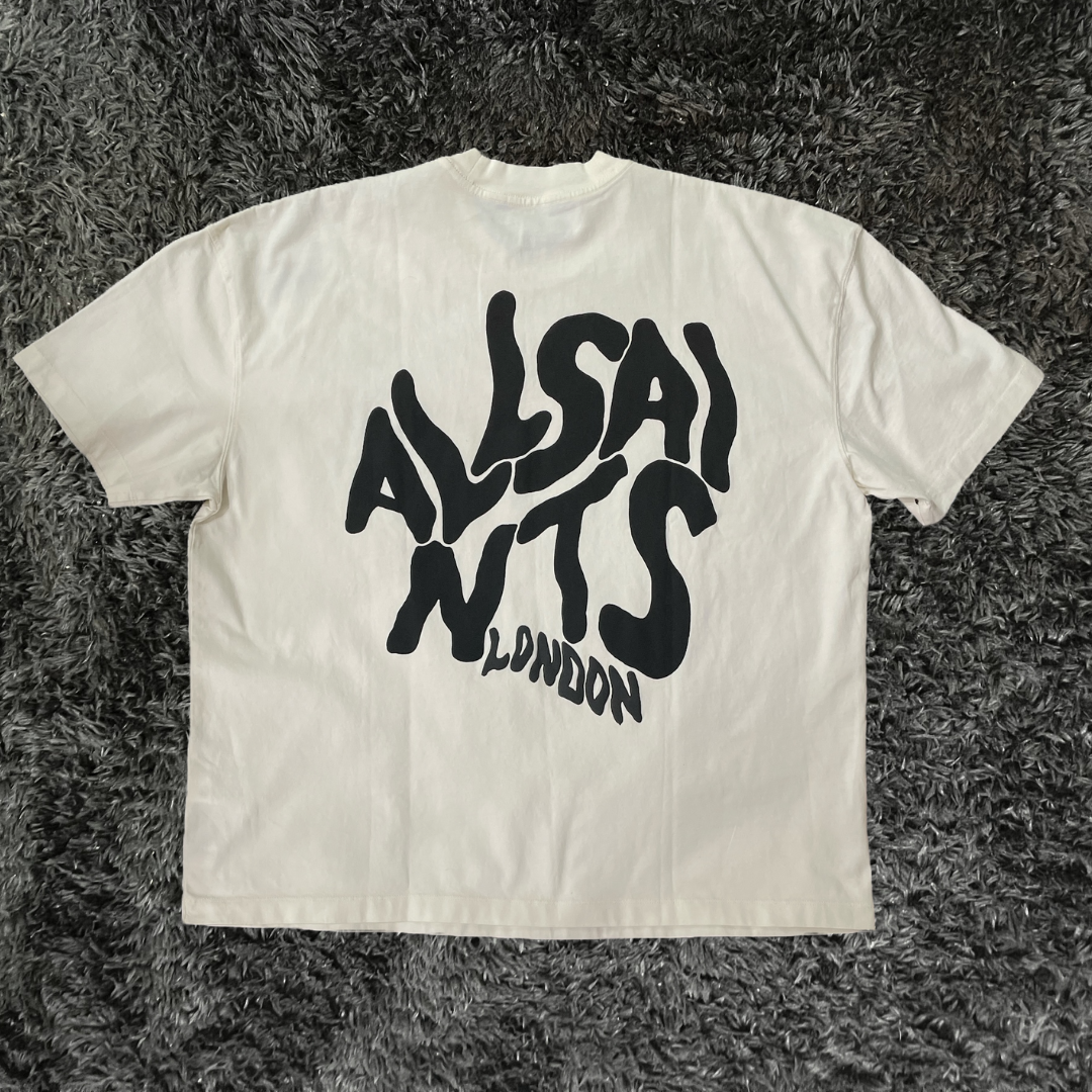 All Saints Orlando Crew Ashen White T-shirt