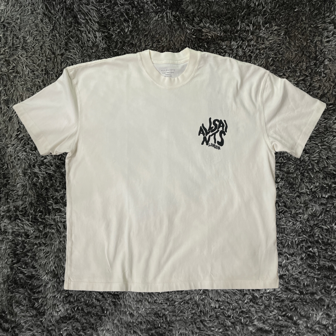 All Saints Orlando Crew Ashen White T-shirt