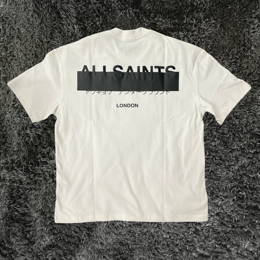 All Saints Redact Crew White T-shirt