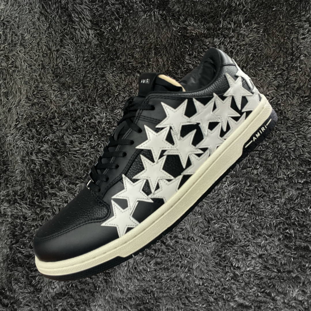 Amiri Low Stars Black White