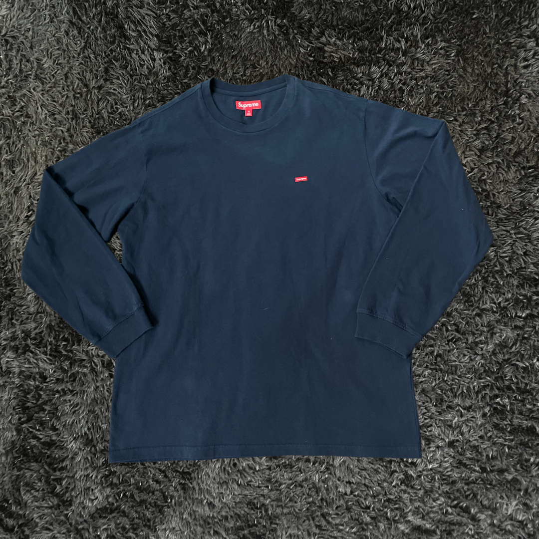 Supreme Mini Box Logo Navy Long Sleeve