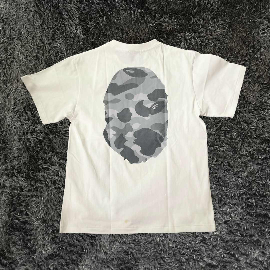 Bape Dot Camo Big Ape Head White Gray T-shirt