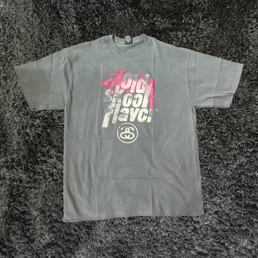 Stussy Old Skool Flavor Grey T-shirt