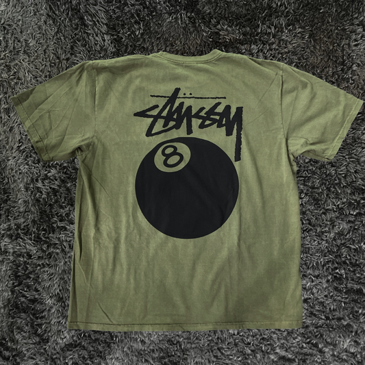 Stussy 8 Ball Pig Dyed Olive T-shirt