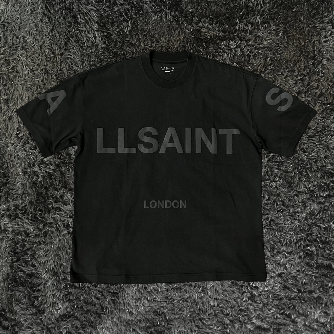 All Saints Biggy Crew Jet Black  T-Shirt