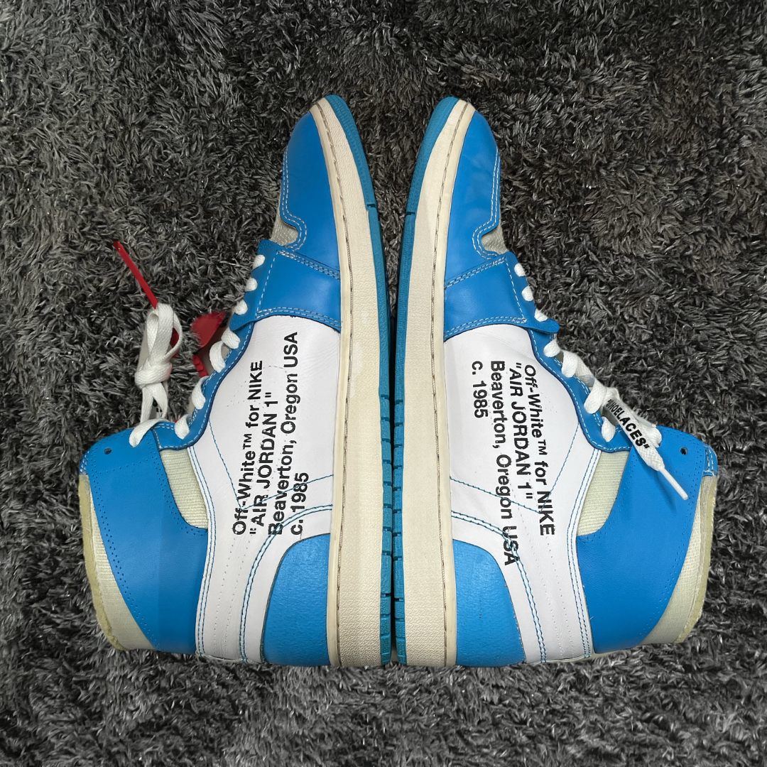 Jordan 1 High Off-White University Blue (De Uso)