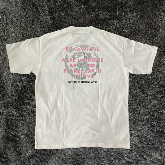 Aape Apunvs Logo Pink Grey T-shirt