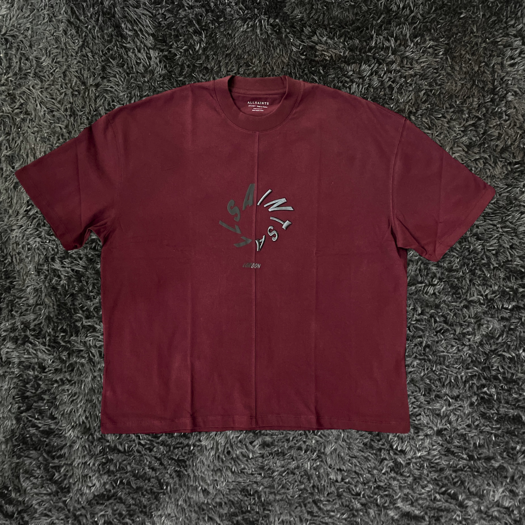 All Saints Halo SS Crew Mars Red T-shirt