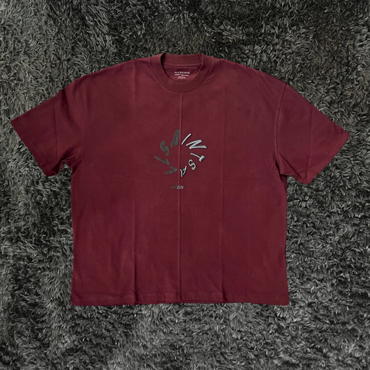 All Saints Halo SS Crew Mars Red T-shirt