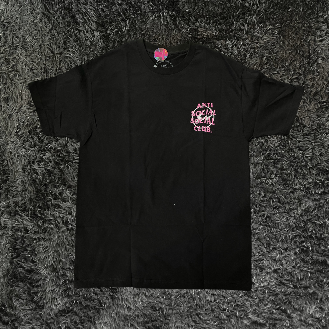 Anti Social Social Club Fragment Pink Black T-shirt