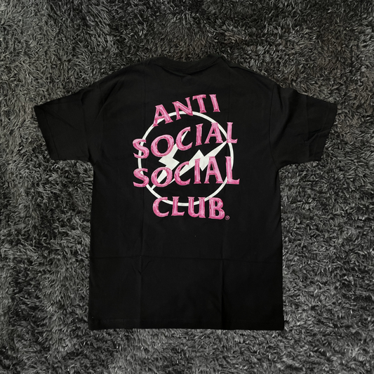 Anti Social Social Club Fragment Pink Black T-shirt