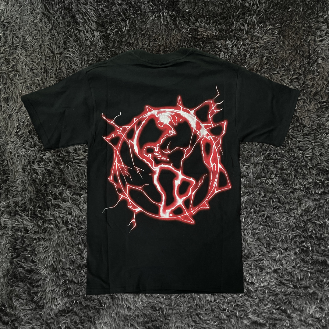 Revenge Red Lightning Black T-shirt