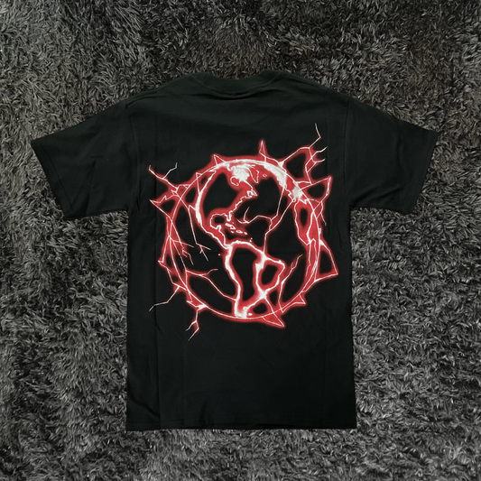 Revenge Red Lightning Black T-shirt