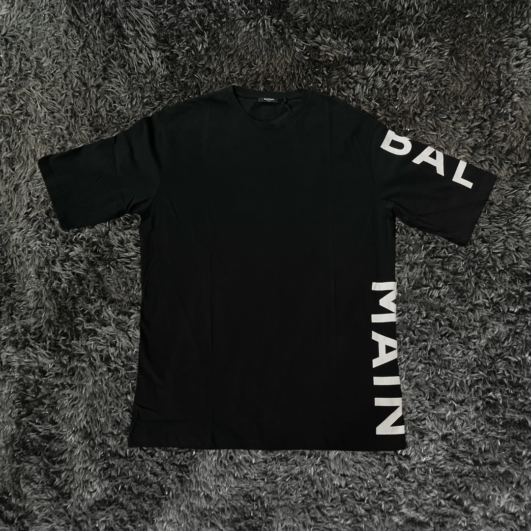 Balmain Side Logo Black T-shirt