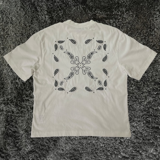 Off White Bandana Arrow Skate White Black T-shirt