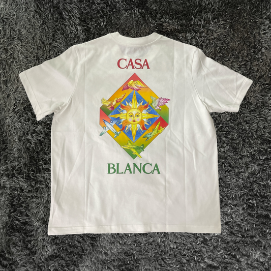 Casablanca Les Elements Printed White T-shirt