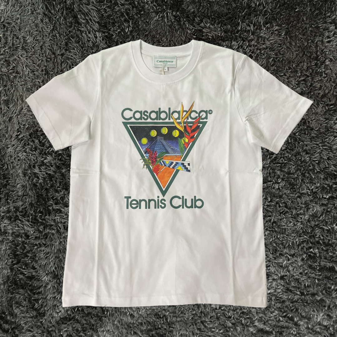 Casablanca Tennis Club Icon Printed White T-shirt