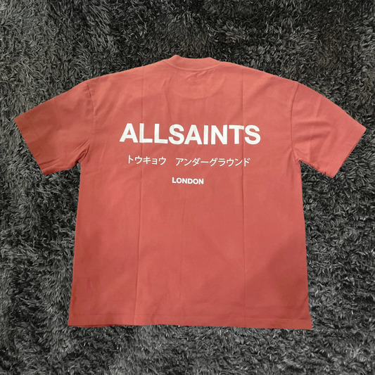 All Saints Underground Crew Winehouse Red T-shirt