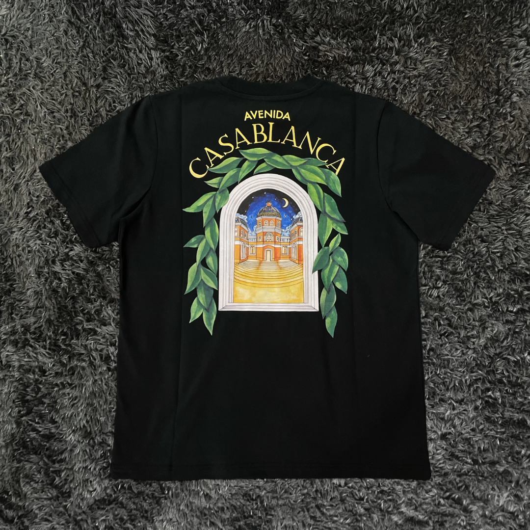 Casablanca Avenida Printed Black T-shirt